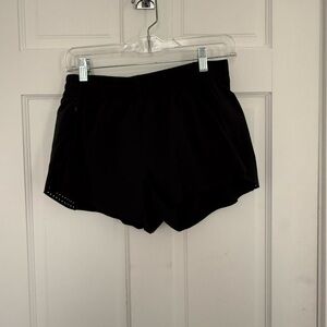 Athleta Black Athletic Running Shorts with Vent Detail